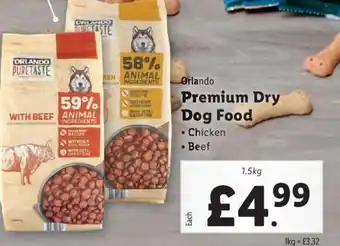 Lidl Orlando Premium Dry Dog Food offer