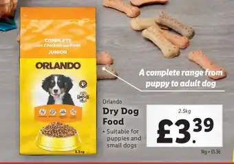 Lidl Orlando Dry Dog Food offer