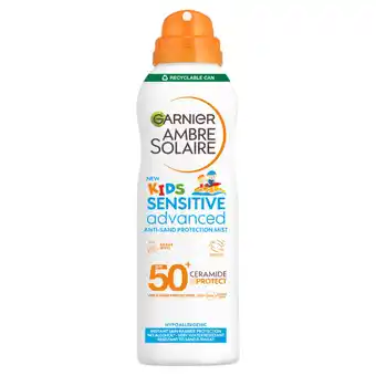 Asda Garnier Ambre Solaire SPF 50+ Sensitive Advanced Kids Anti-Sand Mist offer