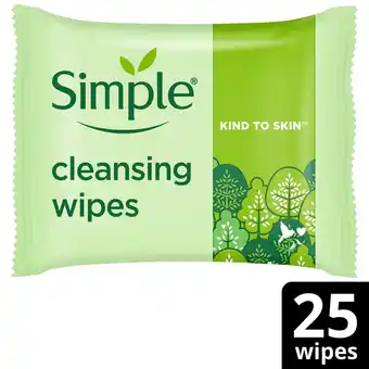 Morrisons Simple Cleansing Face Wipes Biodegradable offer