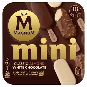 Morrisons Magnum Mini Classic, Almond & White Chocolate Ice Cream Sticks offer