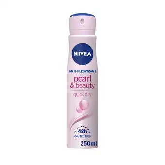 Morrisons NIVEA Pearl & Beauty 48h Anti-Perspirant Deodorant Spray offer