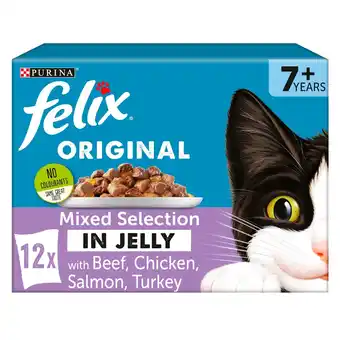 Morrisons Felix Senior Mixed Selection in Jelly Wet Cat Food offer