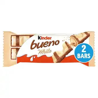 Morrisons Kinder Bueno White 2 Bars offer