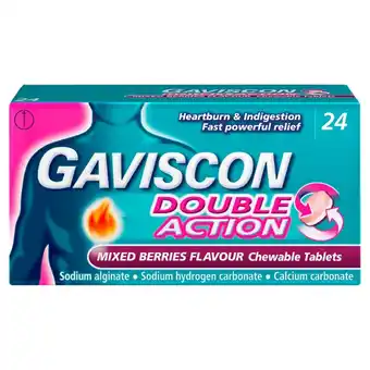 Morrisons Gaviscon Double Action Heartburn & Indigestion Mixed Berries Tablets offer