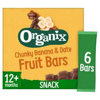 Morrisons Organix Banana & Date Organic Fruit Snack Bars Multipack offer