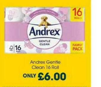 Centra Andrex Gentle Clean 16 Roll offer