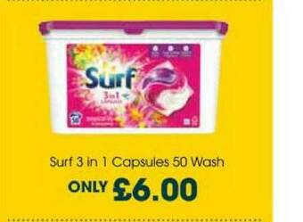 Centra Surf 3 In 1 Capsules 50 Wash offer