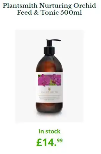 Van Hage Plantsmith Nurturing Orchid Feed & Tonic 500ml offer