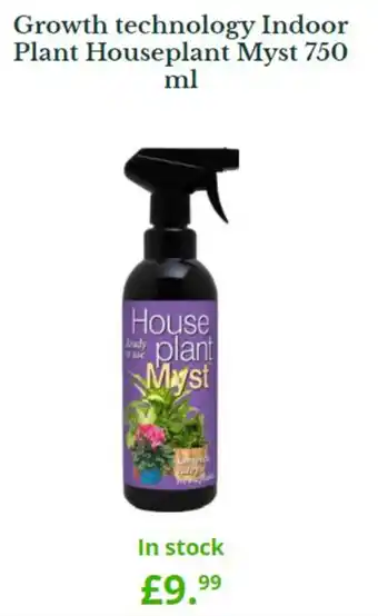 Van Hage Growth Technology Indoor Plant Houseplant Myst 750ml offer