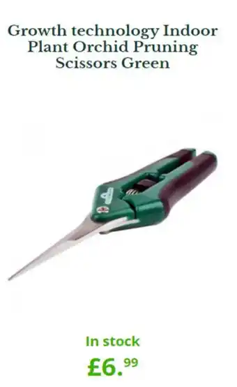 Van Hage Growth Technology Indoor Plant Orchid Pruning Scissors Green offer