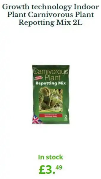 Van Hage Growth technology Indoor Plant Carnivorous Plant Repotting Mix 2L offer