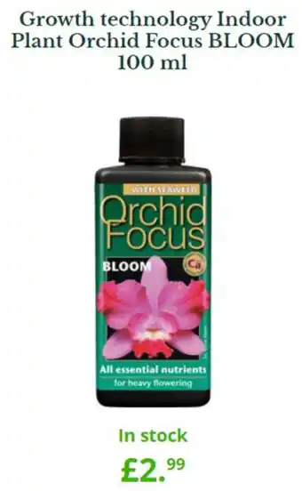 Van Hage Growth Technology Indoor Plant Orchid focus Bloom 100ml offer