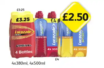 Londis View Lucozade Original, Sport Raspberry, Orange offer