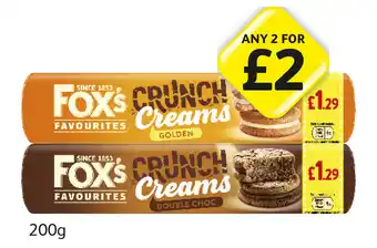 Londis View Fox's Crunch Creams Golden, Double Choc offer