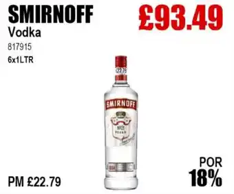 Bestway SMIRNOFF Vodka offer