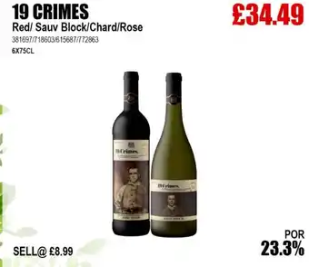 Bestway 19 CRIMES Red/Sauv Block/Chard/Rose offer
