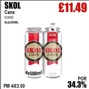 Bestway SKOL Cans offer