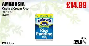 Bestway AMBROSIA Custard/Cream Rice offer