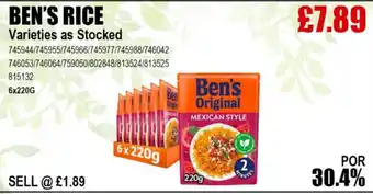 Bestway BEN'S RICE Varieties as Stocked offer