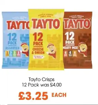 Centra Tayto Crisps 12 Pack offer