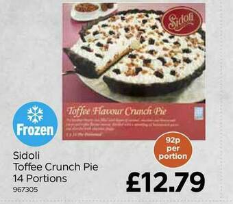 Bestway Sidoli Toffee Crunch Pie 14 Portions offer