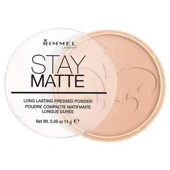 Morrisons Rimmel London Stay Matte Pressed Powder Silky Beige offer