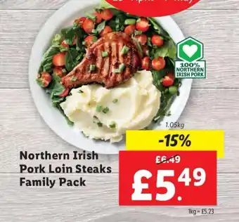 Lidl Northern Irish Pork Loin Steaks Family Pack offer