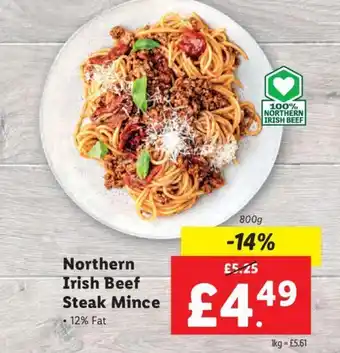 Lidl Northern Irish Beef Steak Mince offer