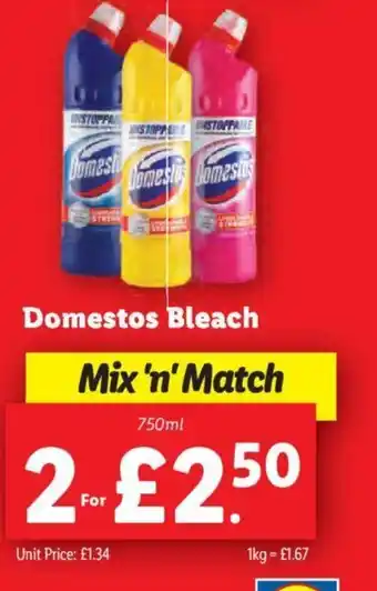 Lidl Domestos Bleach offer