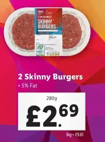 Lidl 2 Skinny Burgers offer