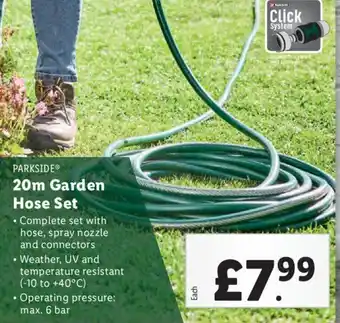 Lidl PARKSIDE 20m Garden Hose Set offer