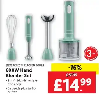 Lidl SILVERCREST KITCHEN TOOLS 600W Hand Blender Set offer