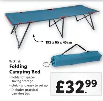 Lidl Rocktrail Folding Camping Bed offer