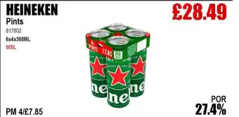 Bestway HEINEKEN Pints offer