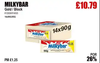 Bestway MILKYBAR Gold/Block offer