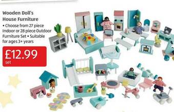 Aldi Wooden Doll's House Furniture offer