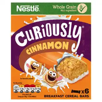 Asda Nestle Curiously Cinnamon Breakfast Cereal Bars offer