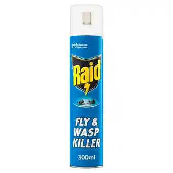 Sainsbury's Raid Rapid Action Wasp Mosquito & Fly Killer Aerosol Spray 300ml offer