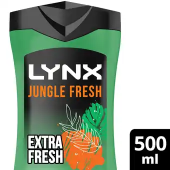 Sainsbury's Lynx 3in1 Body Wash Jungle Fresh 500ml offer