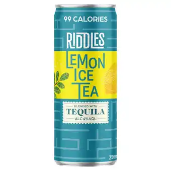 Sainsbury's Riddles Lemon Ice Tea Blended with Tequila 250ml offer