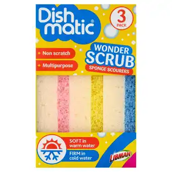 Morrisons Dishmatic Wonder Scrub Sponge Scourers offer