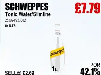 Bestway SCHWEPPES Tonic Water/Slimline offer