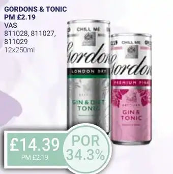 Bestway GORDONS & TONIC offer