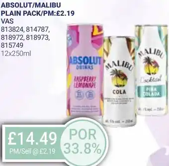 Bestway ABSOLUT/MALIBU PLAIN PACK offer