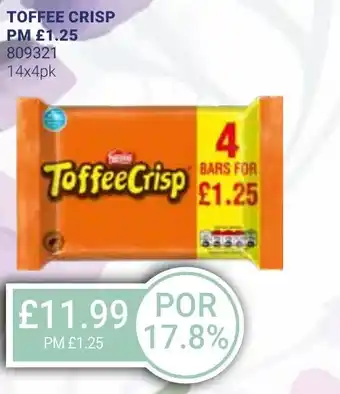 Bestway TOFFEE CRISP offer