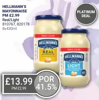 Bestway HELLMANN'S MAYONNAISE Real/Light offer