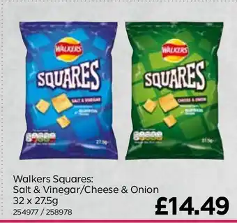 Bestway Walkers Squares Salt & Vinegar/Cheese & Onion offer