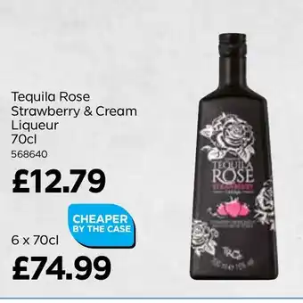 Bestway Tequila Rose Strawberry & Cream Liqueur 70cl offer