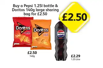 Londis View Doritos Chilli Heatwave, Tangy Cheese, Pepsi Max offer